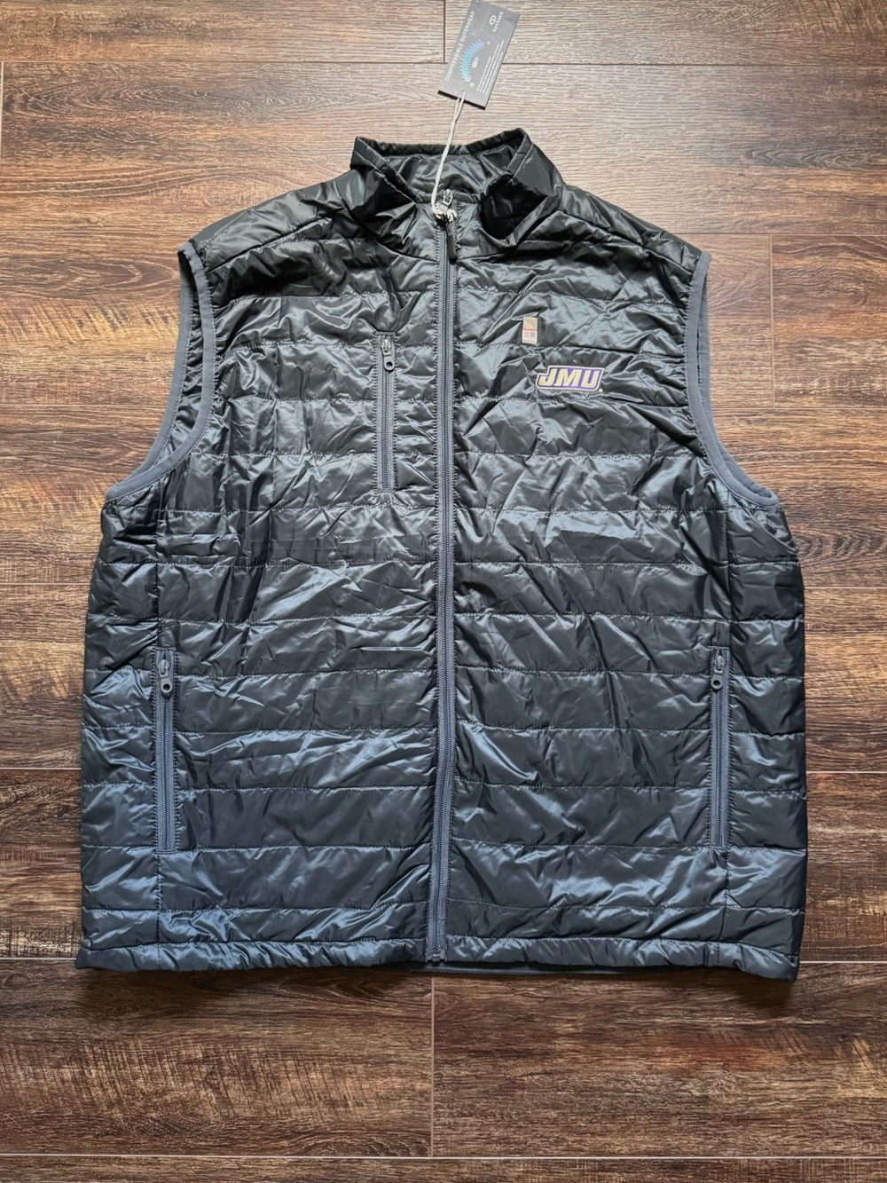 NWT JMU James Madison Dukes Vantage Quilted Puffer Vest Black 2XL